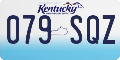 KY license plate 079SQZ