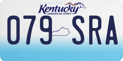 KY license plate 079SRA