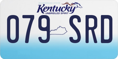 KY license plate 079SRD