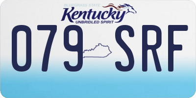 KY license plate 079SRF
