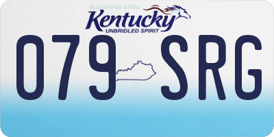 KY license plate 079SRG