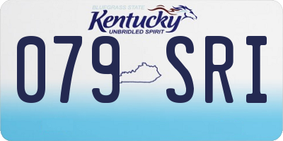KY license plate 079SRI