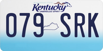 KY license plate 079SRK