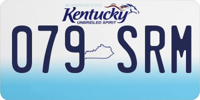 KY license plate 079SRM