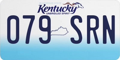 KY license plate 079SRN