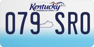 KY license plate 079SRO