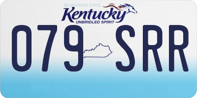KY license plate 079SRR