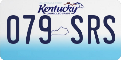 KY license plate 079SRS