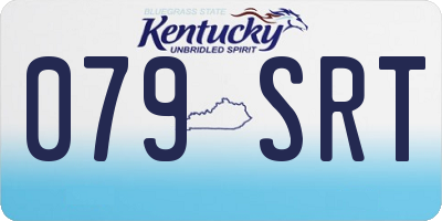 KY license plate 079SRT