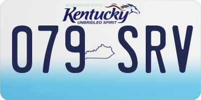 KY license plate 079SRV