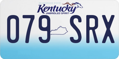 KY license plate 079SRX