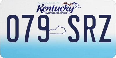 KY license plate 079SRZ