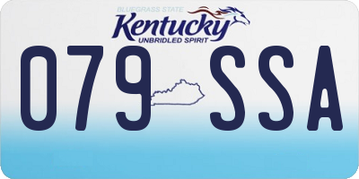 KY license plate 079SSA