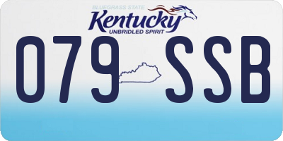 KY license plate 079SSB
