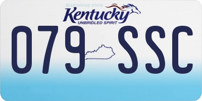 KY license plate 079SSC