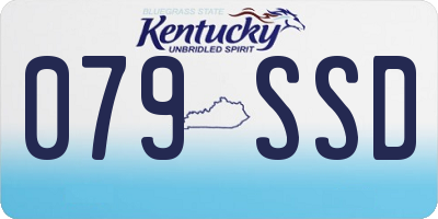 KY license plate 079SSD