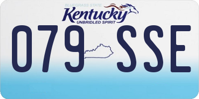 KY license plate 079SSE
