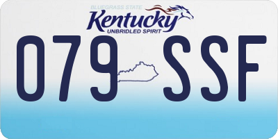 KY license plate 079SSF