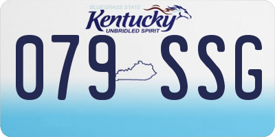 KY license plate 079SSG