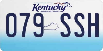 KY license plate 079SSH