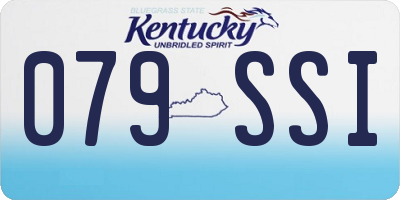 KY license plate 079SSI
