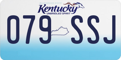 KY license plate 079SSJ