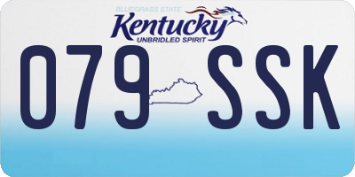 KY license plate 079SSK