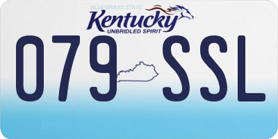 KY license plate 079SSL