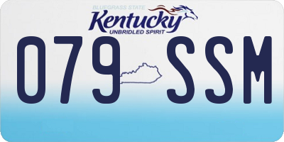 KY license plate 079SSM