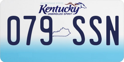 KY license plate 079SSN