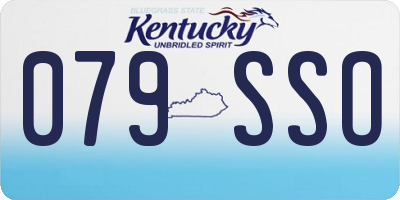 KY license plate 079SSO