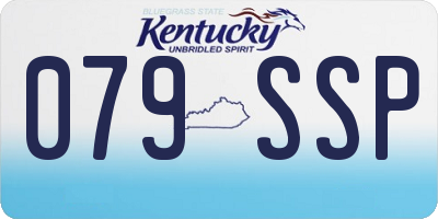 KY license plate 079SSP