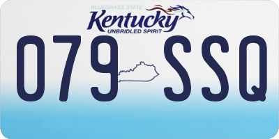KY license plate 079SSQ