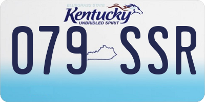 KY license plate 079SSR