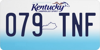 KY license plate 079TNF