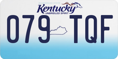 KY license plate 079TQF