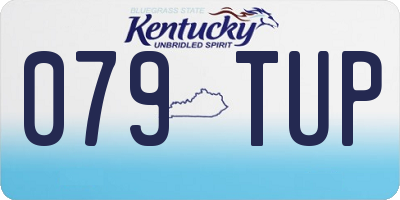 KY license plate 079TUP