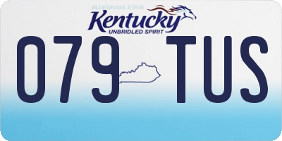 KY license plate 079TUS