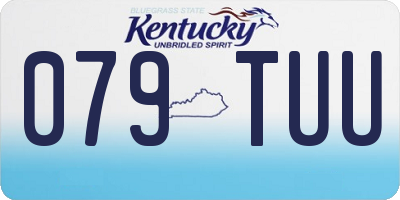 KY license plate 079TUU