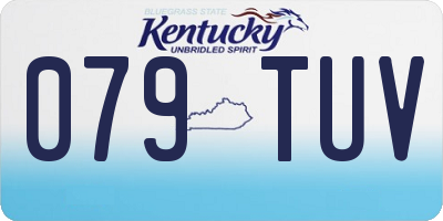 KY license plate 079TUV