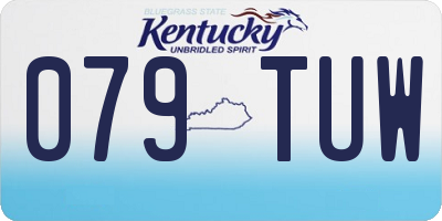 KY license plate 079TUW