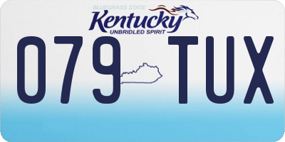 KY license plate 079TUX