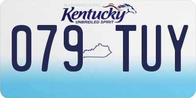 KY license plate 079TUY