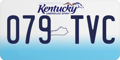 KY license plate 079TVC