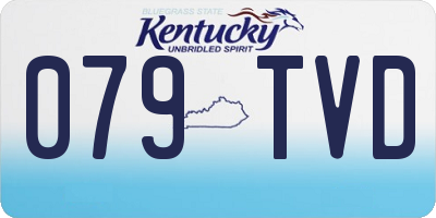KY license plate 079TVD