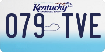 KY license plate 079TVE