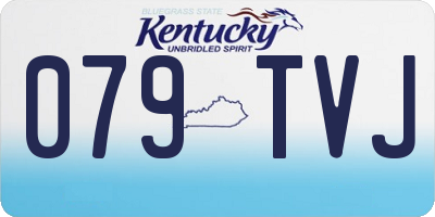 KY license plate 079TVJ