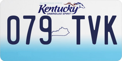 KY license plate 079TVK