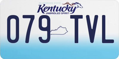 KY license plate 079TVL