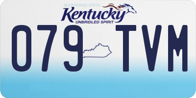 KY license plate 079TVM